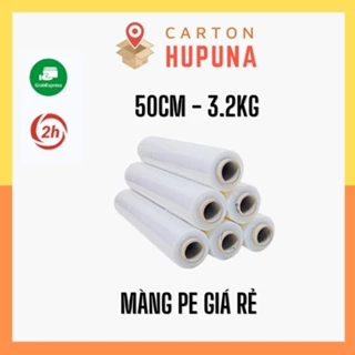 [FREESHIP] ( Khổ 50cm 3,2kg) Màng PE trắng trong, màng chít, màng co, nilong bọc hàng lõi nhỏ giá rẻ Hà Nội