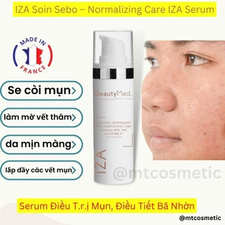 Serum Xóa Mụn, Điều Tiết Bã Nhờn - IZA Soin Sebo – Normalizing Care BeautyMed 30ml tái tạo mô và bảo vệ cho lớp biểu bì