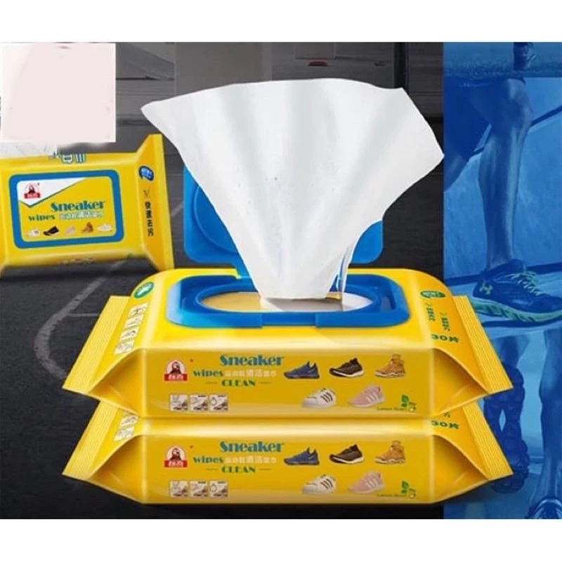 Khăn lau giày snacker, giấy ướt lau túi xách giày dép , vệ sinh giày túi xách balo