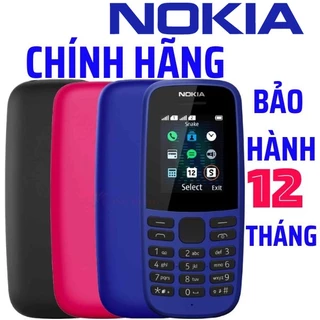 Điện thoại Nokia 105 đời Mới Nhất 2 SIM  -  Hàng Mới Nguyen Hộp Chính hãng 100% Kèm Theo bin + sạc