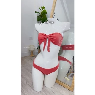 Set bikini nơ ngực có mút