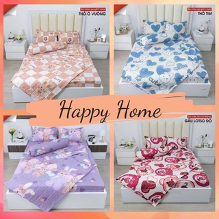 Bộ 5 món Chăn hè Ga Gối Trải Giường Poly Cotton bo chun miễn phí, Ga trải giường