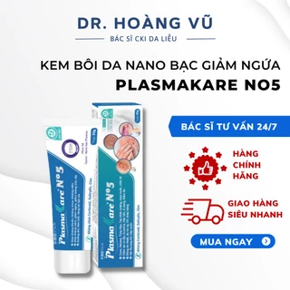 Kem Bôi Da Nano Bạc PlasmaKare No5 Giảm Ngứa, Giảm Bong Tróc, Mau Lành Da dành cho da chàm, ngứa 25g - Dr Hoàng Vũ