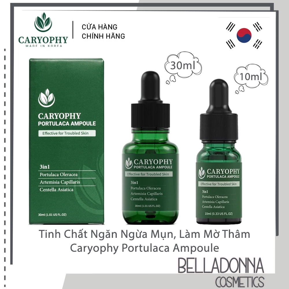 [CHÍNH HÃNG] Tinh Chất Ngăn Ngừa Mụn, Làm Mờ Thâm Caryophy Portulaca Ampoule