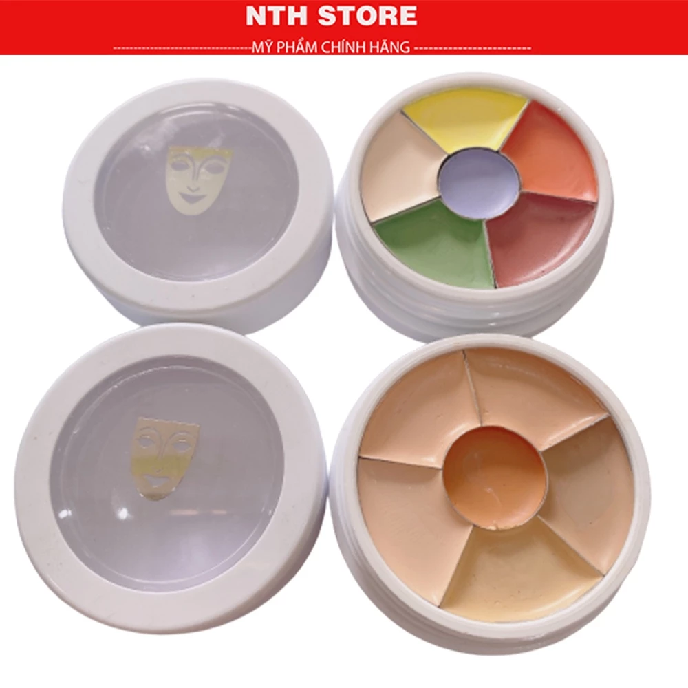 Triệt Sắc Kryolan Mini bảng Chiết 6 ô Màu Che Mọi Khuyết Điểm