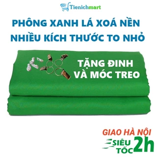 Phông nền xanh lá cây dùng quay video chụp ảnh xoá phông chất lượng nhiều kích thước 1x1,5m/1,5x2m/2x3m/3x3m/3x6m