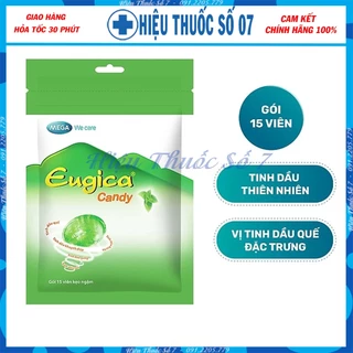 Kẹo ngậm ho thảo dược Eugica Candy giúp giảm ho, đau rát họng gói 15 viên - Thái Lan