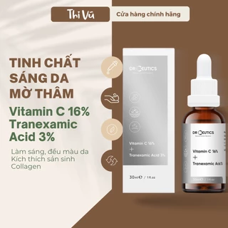 Serum DrCeutics Vitamin C 16% Và Tranexamic Acid 3% 30ml tinh chất sáng da mờ thâm chống lão hóa - Thi Vũ