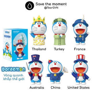 Mô hình Doraemon Doibear chính hãng chủ đề Doraemon vòng quanh thế giới Thái, Thổ Nhĩ Kỳ, Pháp, Úc, Trung Quốc, Mỹ