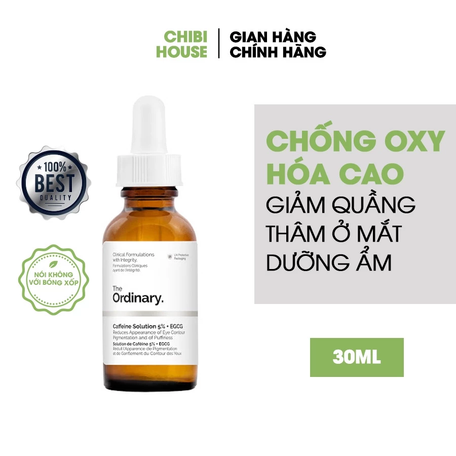 The Ordinary Tinh Chất Dưỡng Mắt Caffeine Solution 5% + EGCG - Giảm Quầng Thâm Và Bọng Mắt Hiệu Quả 30ml (botani)