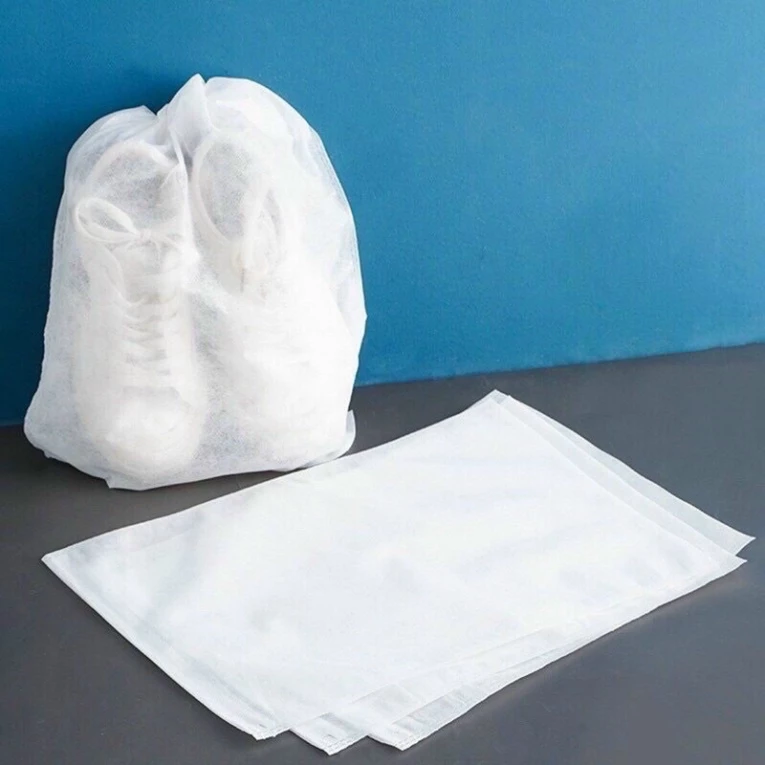 (sỉ 600d) Combo 50 túi đựng giày vải không dệt đa năng, túi giữ gìn giày miệng dây rút