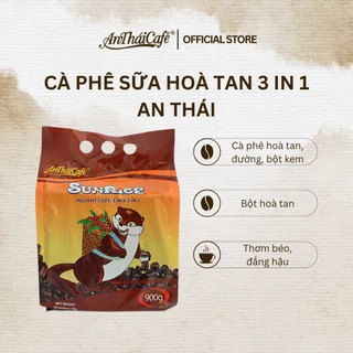 Cà phê sữa hòa tan nguyên chất 3 trong 1 Sunrise vị đắng ngọt nhẹ nhàng An Thái Cafe túi 50 gói