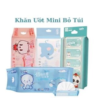 Khăn Giấy Ướt Mini Dễ Thương Bỏ Túi Tiện Lợi ( túi 8 gói ) SIGO