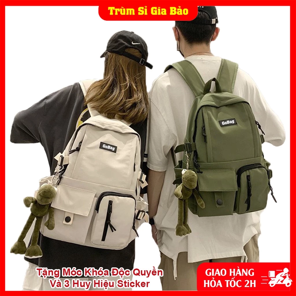 Cặp đi học nam nữ Ulzzang basic thời trang, balo túi sách laptop - du lịch phong cách Unisex cho học sinh, sinh viên