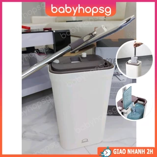 Bộ cây lau nhà LocknLock Squeeze Flat Mop cây lau nhẹ, dễ dàng vắt nước, làm sạch ETM471 - BABYHOPSG