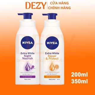 Sữa Dưỡng Thể Nivea 350ml Thái Lan Lotion Extra White Trắng Da Ban Ngày Ban Đêm - Dưỡng Ẩm Chống Nắng Từ Vitamin C Dezy