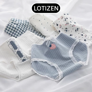 Set 5 Quần lót nữ cute chất cotton gân tăm combo 5 quần lót họa tiết dễ thương 303