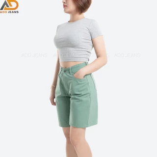 Quần lửng ngố kaki nữ lưng cao ống rộng có Bigsize XXL