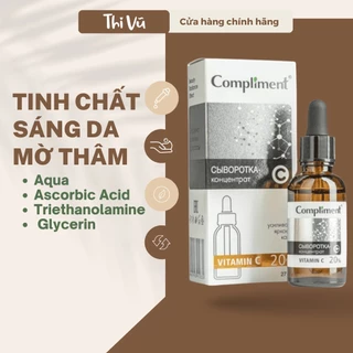 Serum Compliment 20% Vitamin C dưỡng trắng, mờ thâm, căng bóng da 27ml - Thi Vũ