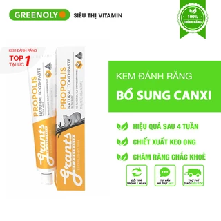 Kem Đánh Răng Grants Of Australia Vị Keo Ong Bạc Hà Bổ Sung Canxi Cho Răng Chắc Khoẻ 110g