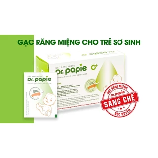 Gạc Rơ Lưỡi Dr Papie Chính Hãng Vệ Sinh Răng Miệng Cho Bé (Set 30 Gói)