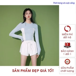 Đồ bơi nữ hai mảnh đi biển vải mềm mại co giãn 4 chiều phong cách Hàn Quốc kiểu dáng thể thao năng động BD0016