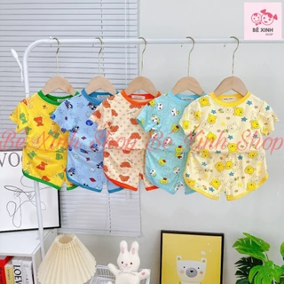 Bộ Quần Áo Cộc Tay Cho Bé Trai Bé Gái Minky Mom[Siêu Hot]Bộ Đồ Áo Quần Ngắn Tay Thun Lạnh Cho Trẻ Em Trai Gái CỘC IN TT