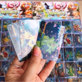 thẻ bài pokemon nhựa cứng vip ( vỉ 30 bộ, bộ 3 thẻ khác nhau