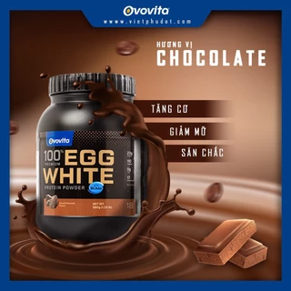 Bột Protein Lòng Trắng Cao Cấp OVOVITA Vị Chocolate. Hũ 560gr Chất Lượng Cao Có Sẵn Giao Ngay