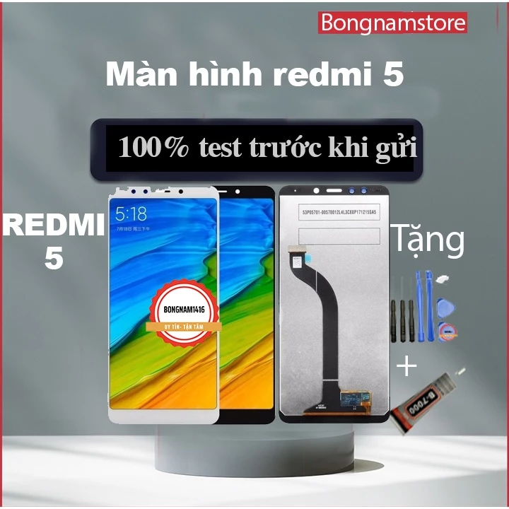 Màn Hình Xiao Mi Redmi 5 Tặng Kèm Bộ Sửa 8 Trong 1 Và Keo Dán Màn