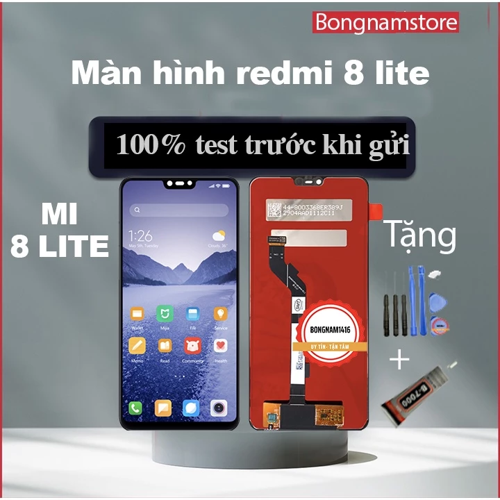 Màn Hình Xiao Mi Mi 8 Lite tặng Kèm Bộ Sửa 8 Trong 1 Và Keo Dán Màn