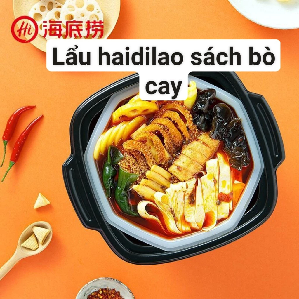 Lẩu tự sôi Haidilao Sách Bò cay