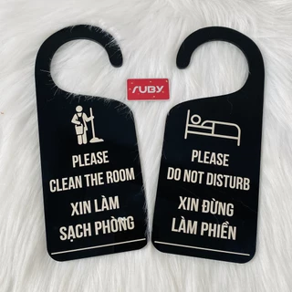 Thẻ treo cửa phòng khách sạn, thẻ yêu cầu dọn phòng, thẻ không làm phiền treo cửa phòng khách sạn