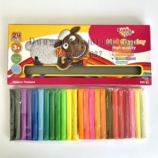 [ TÂM TÂM ] Đất nặn , Đất sét nhiều màu Kiddy Clay 24 màu High Quality 24 colors modeling clay ST50024