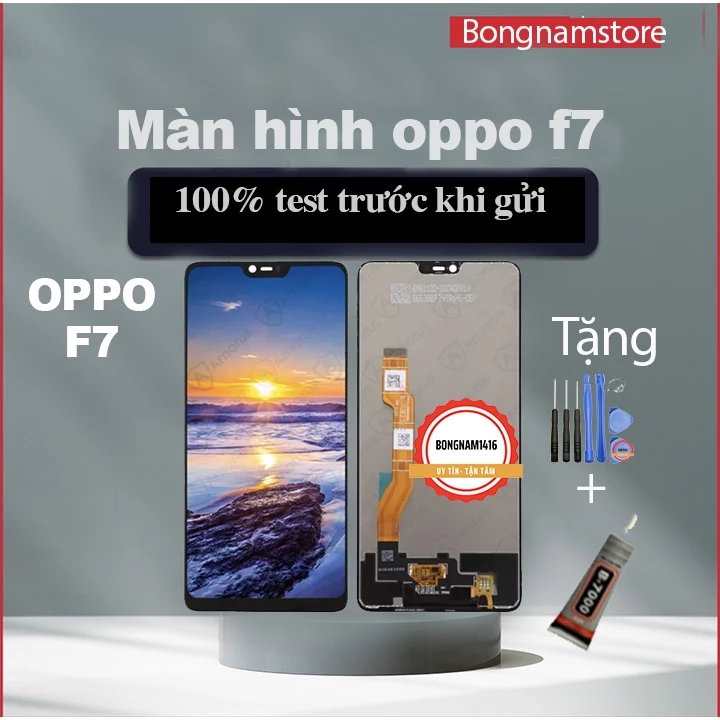 Màn hình Oppo F7 / Oppo A3 zin tặng kèm bộ sửa 8 trong 1 và keo dán