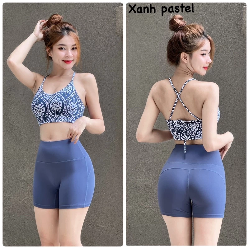Set Ngắn Thể Thao Nữ Mix Hoạ Tiết Siêu Hot