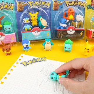 Set 3 cục gôm bút chì Pokemon dễ thương cute TooYoo BK00627