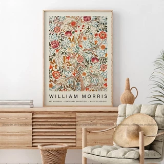 Tranh William Morris treo tường kích thước 50*70cm, tặng kèm đinh 3 chân treo tranh, bảo hành 12 tháng