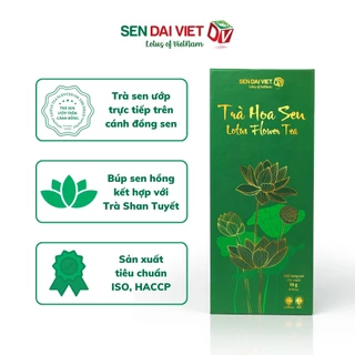 Trà Hoa Sen Sấy Thăng Hoa- Tinh Hoa Thiên Nhiên Việt, Hộp Quà Cao Cấp- Sen Đại Việt- Hộp 1 Bông 11g