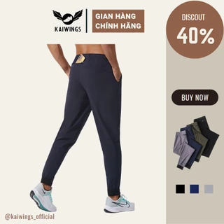 Quần jogger thể thao nam 3 túi tập gym, chạy bộ, cầu lông vải cao cấp không nhăn không xù KAIWINGS KP006