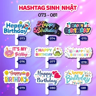 Bảng hashtag cầm tay chụp ảnh sinh nhật, đám cưới, sự kiện, tất niên (MS 73 - 90)