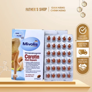 Viên uống chống nắng Đức Mivolis Carotin 60 viên