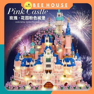 [TẶNG ĐÈN] ĐỒ CHƠI XẾP HÌNH LẮP RÁP LÂU ĐÀI DISNEY MINI BLOCK MÔ HÌNH KIẾN TRÚC LÂU ĐÀI CÔNG CHÚA BÉ GÁI