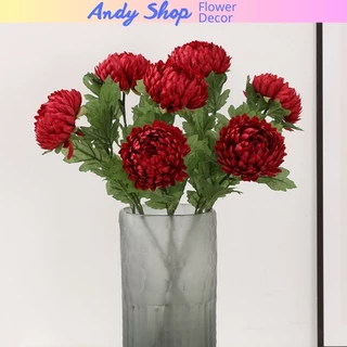 Hoa cúc đóa giả, Hoa giả trang trí nhà cửa, quán cà phê, decor phòng, phụ kiện chụp ảnh - Andy Shop