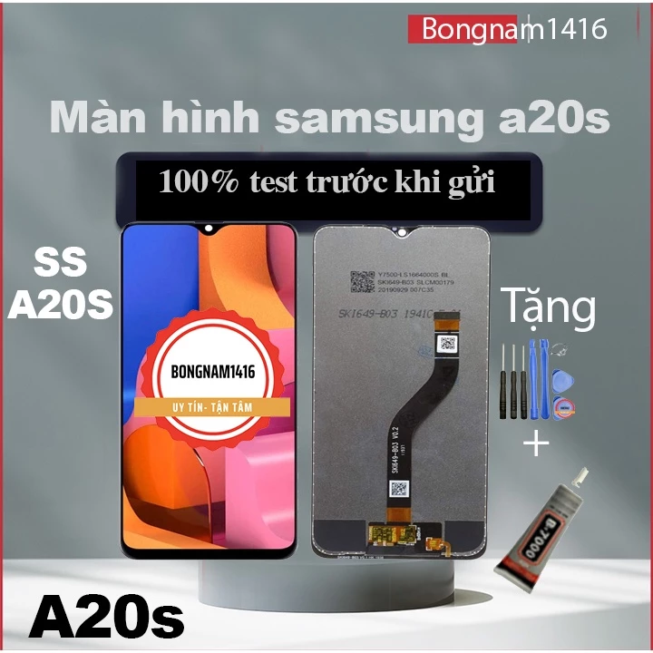 Màn hình samsung a20s tặng bộ sửa và keo dán b7000.