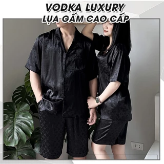 Đồ ngủ đôi nam nữ pijama đôi lụa gấm cao cấp vải mềm mịn mặc hè mát mẻ thời trang phong cách mặc nhà đẹp LV04 - VODKA
