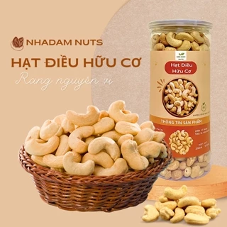 Hạt Điều Tách Vỏ Sấy Chín Hạt Điều Hữu Cơ Sấy Nguyên Vị Nguyên Hạt - Béo Thơm Giòn Đậm Vị