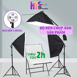 Bộ Đèn Chụp Ảnh Sản Phẩm Đui 4 bóng , đèn studio, quay phim, đèn Livestream, tiktok cao 2m