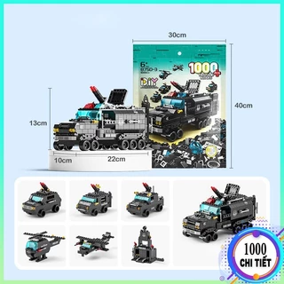 [ [1000 Chi Tiết] Bộ đồ chơi lắp ráp Lego Xe Cảnh Sát Sw1000 kèm lego xếp hình cảnh sát swat,máy bay, trực thăng