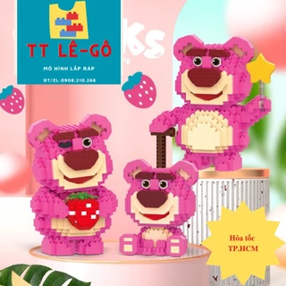 lego gấu dâu LOTSO, Mô hình lắp ráp Gấu Hồng LOTSO cực đáng yêu